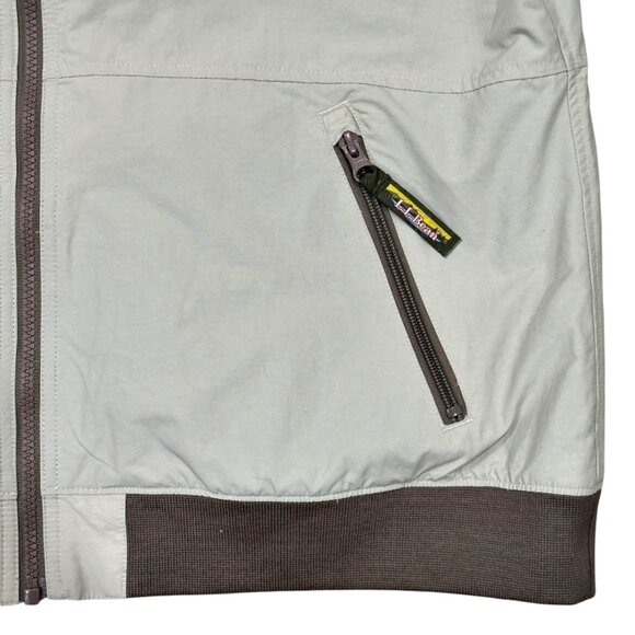 LL Bean Womens 3 Season Bomber Jacket LARGE Tan Khaki Fleece Lined Recycled ECO - Picture 6 of 10